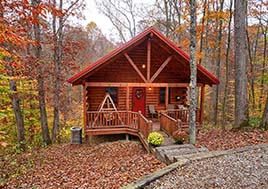 front porch of cabin